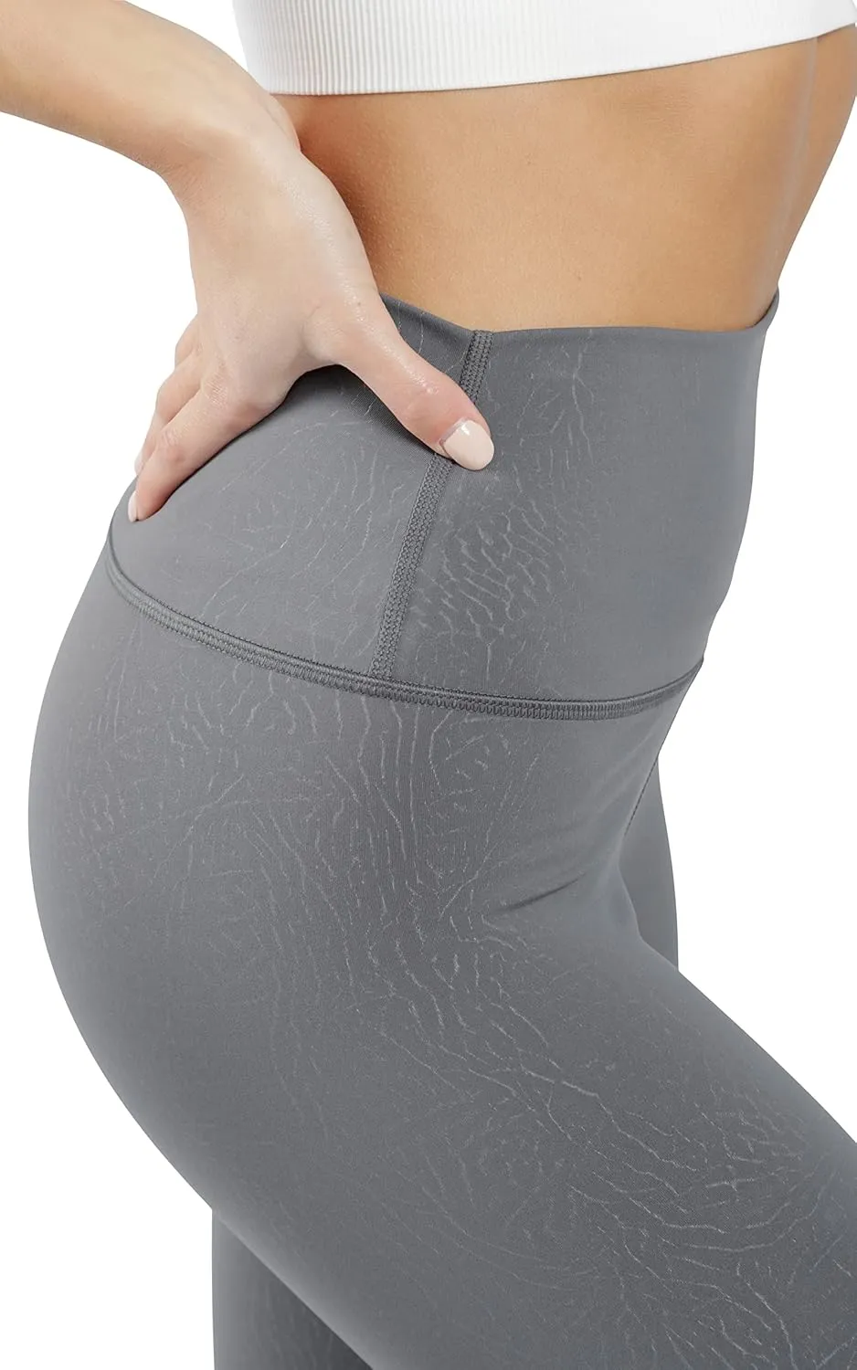 90 Degree By Reflex Womens High Waist Squat Proof Ankle Length Printed Leggings