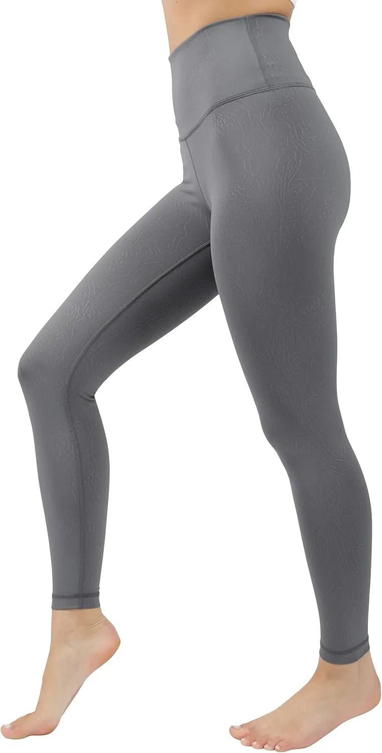 90 Degree By Reflex Womens High Waist Squat Proof Ankle Length Printed Leggings