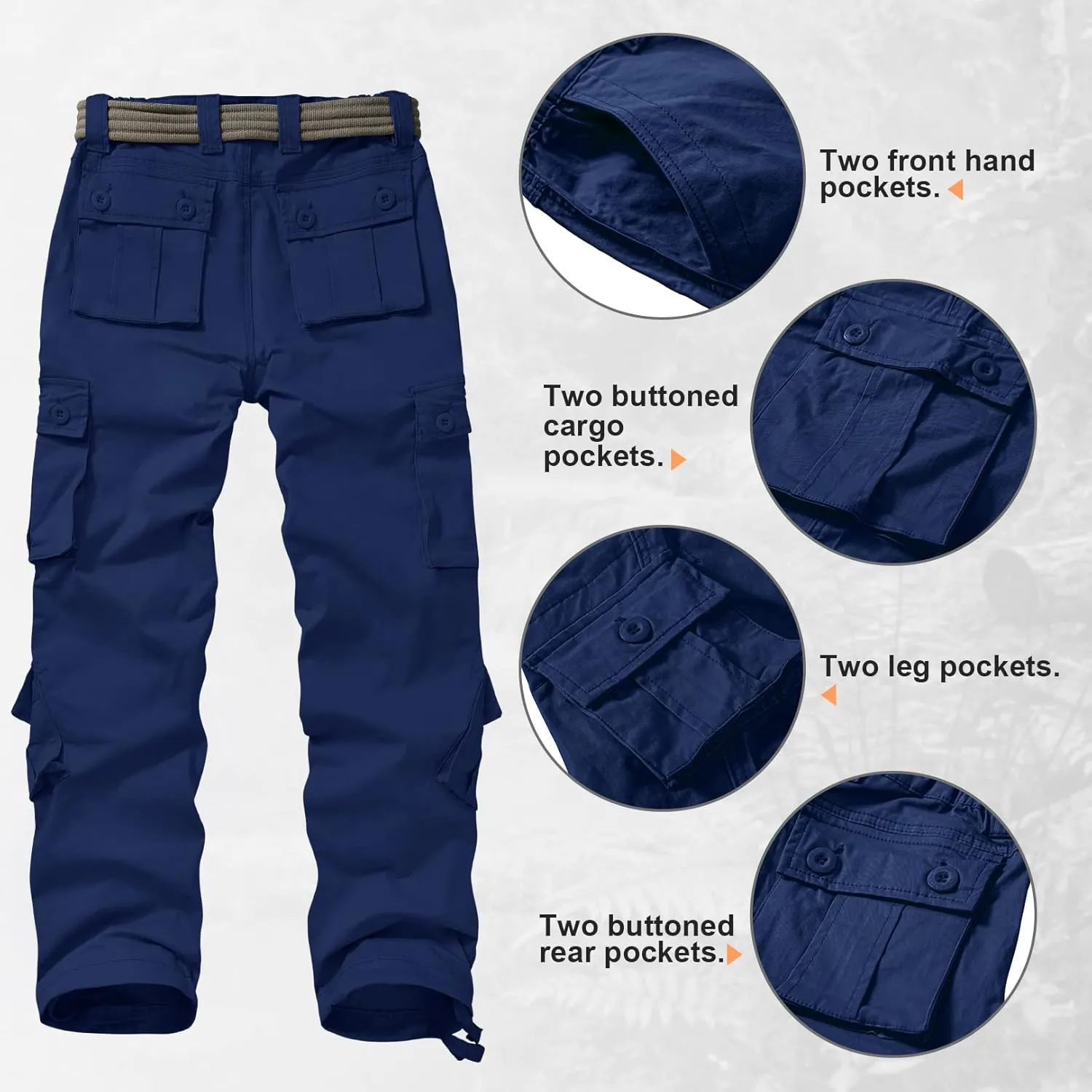 Alfiudad Womens Cargo Pants with Pockets, Women's Casual Military Army Hiking Combat Tactical Work Pants Trousers