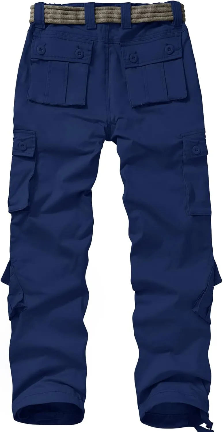 Alfiudad Womens Cargo Pants with Pockets, Women's Casual Military Army Hiking Combat Tactical Work Pants Trousers