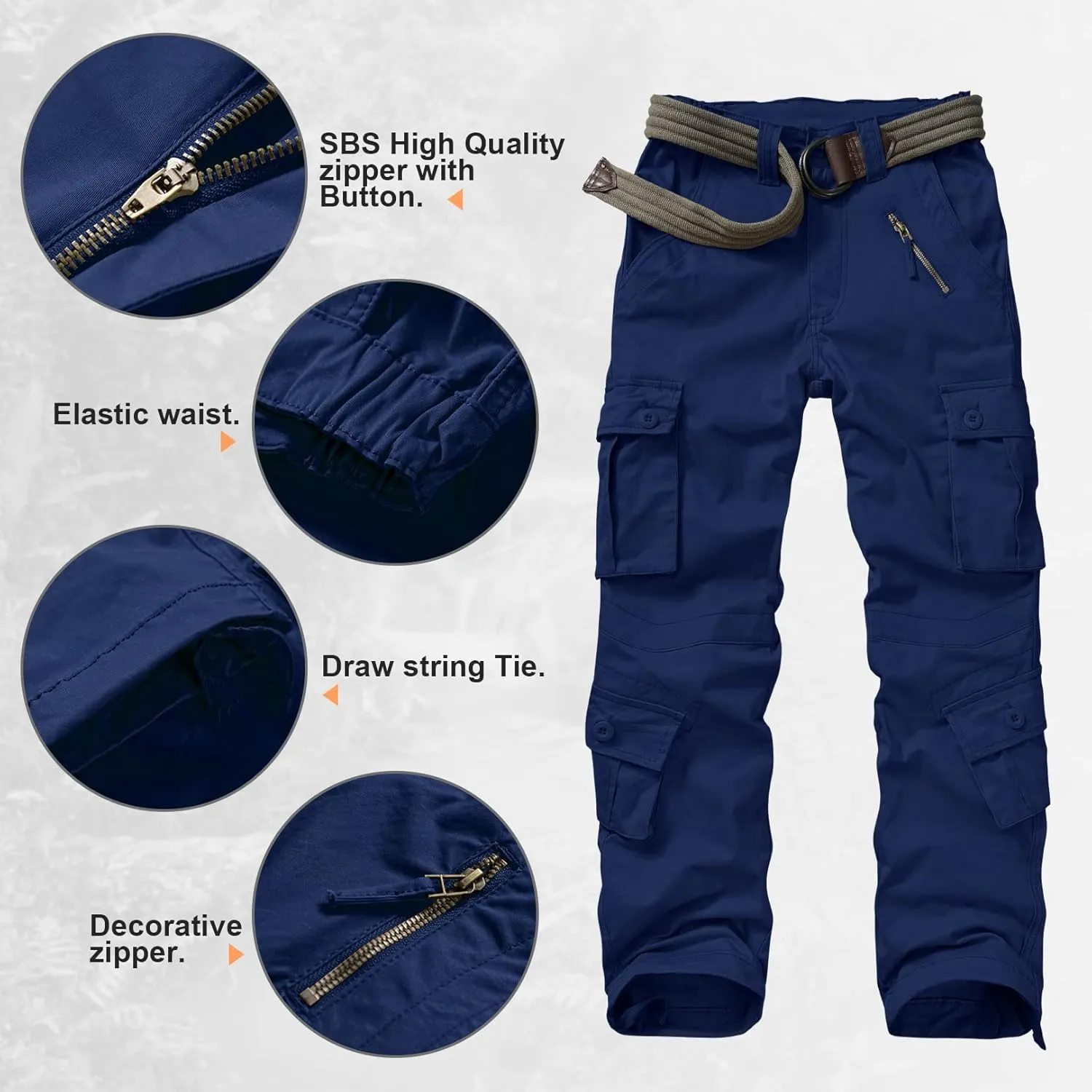 Alfiudad Womens Cargo Pants with Pockets, Women's Casual Military Army Hiking Combat Tactical Work Pants Trousers