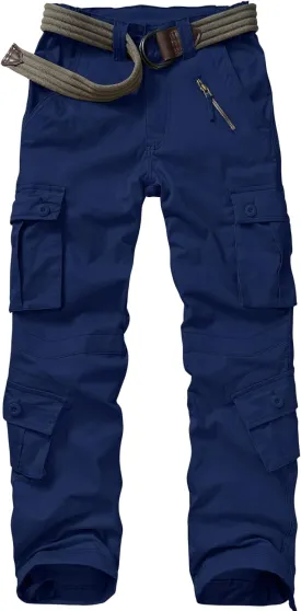 Alfiudad Womens Cargo Pants with Pockets, Women's Casual Military Army Hiking Combat Tactical Work Pants Trousers