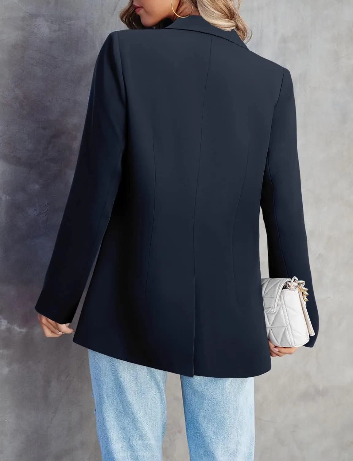 CHICZONE Womens Long Sleeve Casual Blazers Open Front Lapel Button Work Office Ladie's Suits Jackets