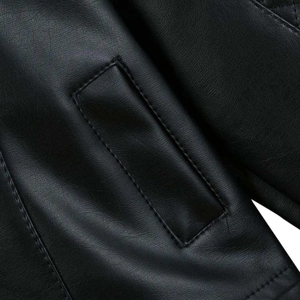 CM C&M WODRO Toddler Baby Boy Girl Motorcycle Faux Leather Jackets Coat Winter Outwear for 1-6Y