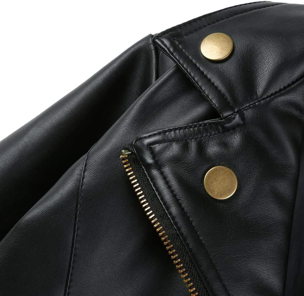 CM C&M WODRO Toddler Baby Boy Girl Motorcycle Faux Leather Jackets Coat Winter Outwear for 1-6Y
