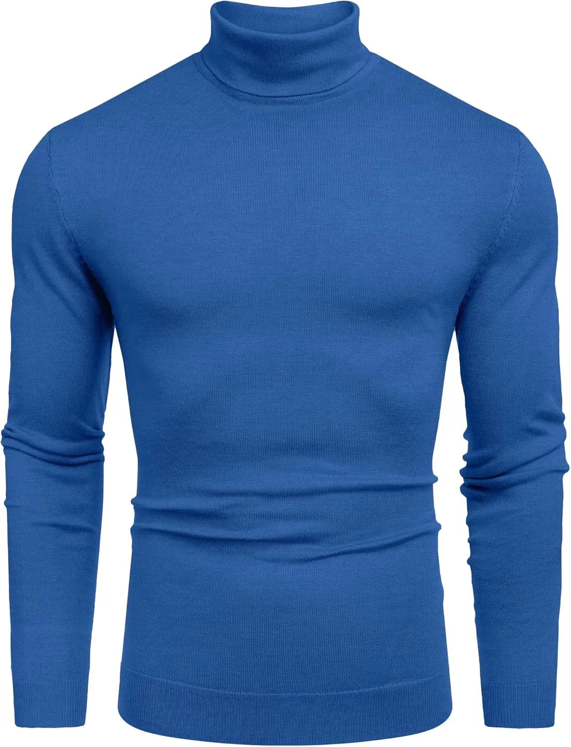 COOFANDY Men's Slim Fit Turtleneck Sweater Casual Basic Knitted Long Sleeve Pullover Sweater
