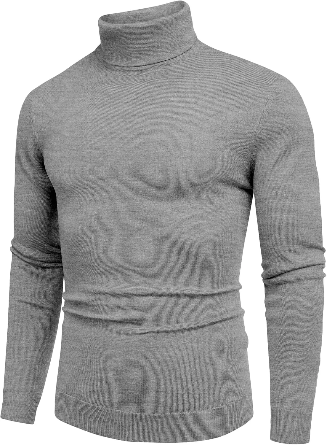 COOFANDY Men's Slim Fit Turtleneck Sweater Casual Basic Knitted Long Sleeve Pullover Sweater