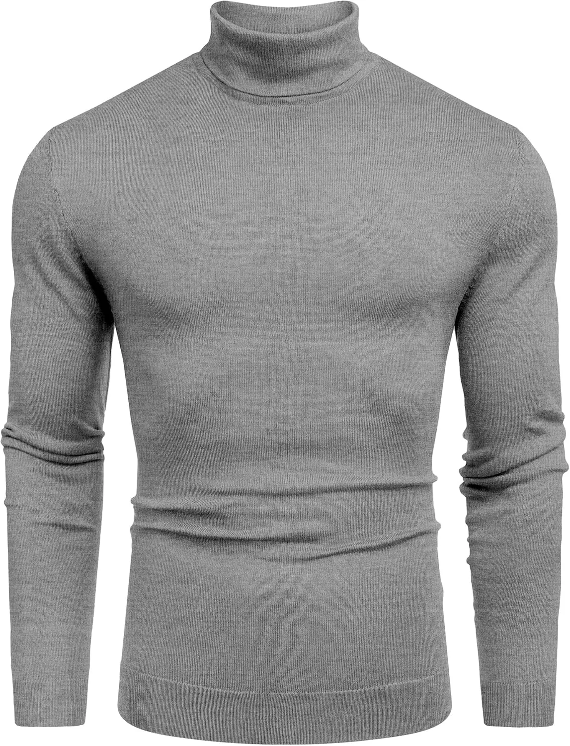 COOFANDY Men's Slim Fit Turtleneck Sweater Casual Basic Knitted Long Sleeve Pullover Sweater