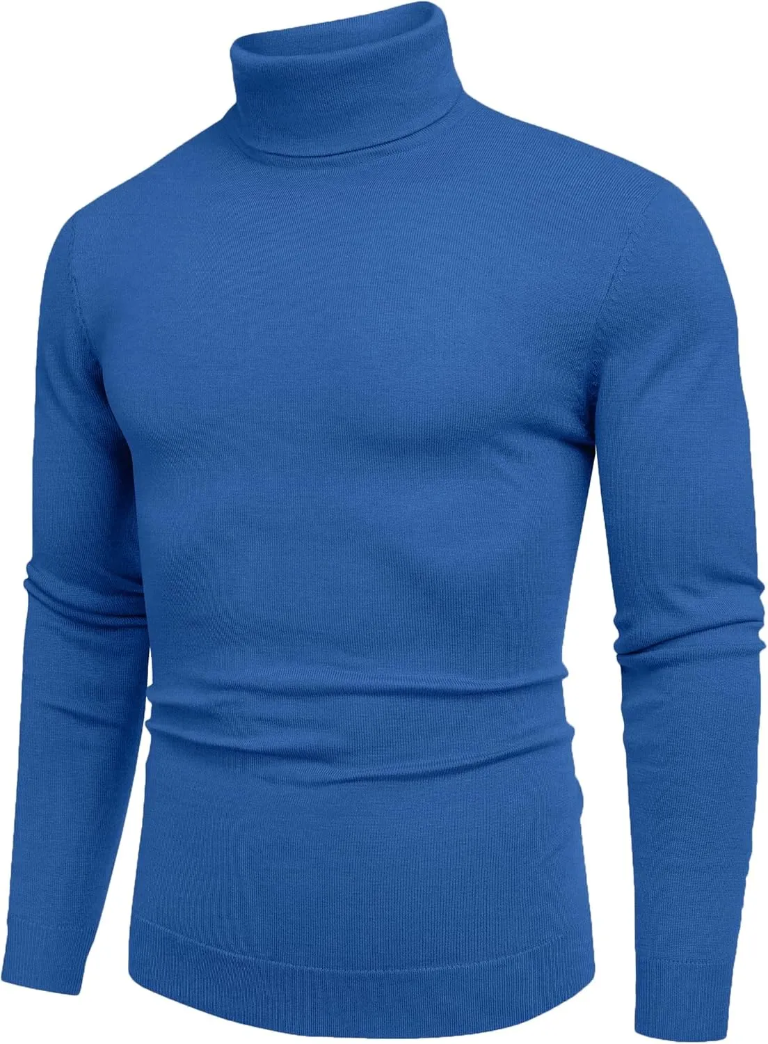 COOFANDY Men's Slim Fit Turtleneck Sweater Casual Basic Knitted Long Sleeve Pullover Sweater