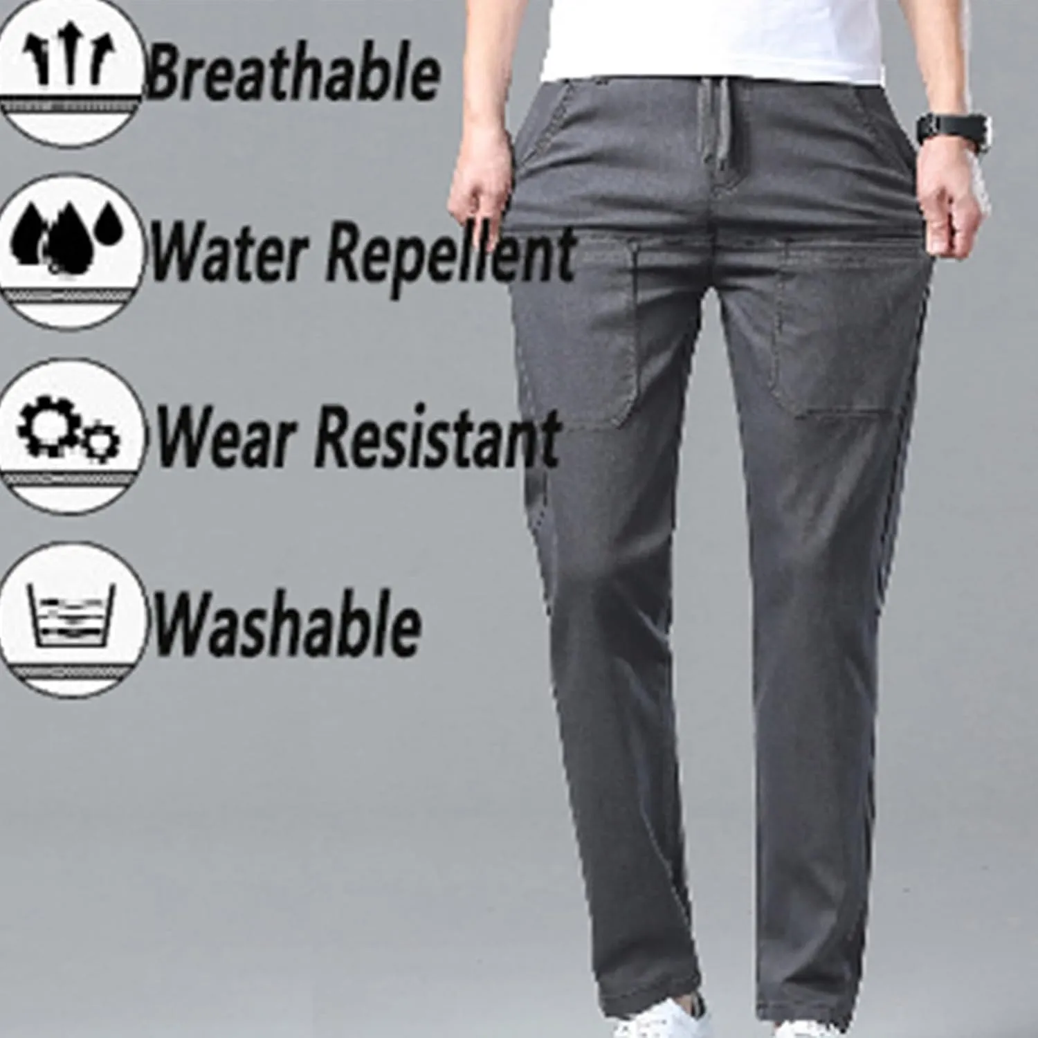 Mencomfy Cargo Pants Multipants - High Stretch Multi Pocket Durable Cargo Pants for Men Comfort Cargo Hiking Pant