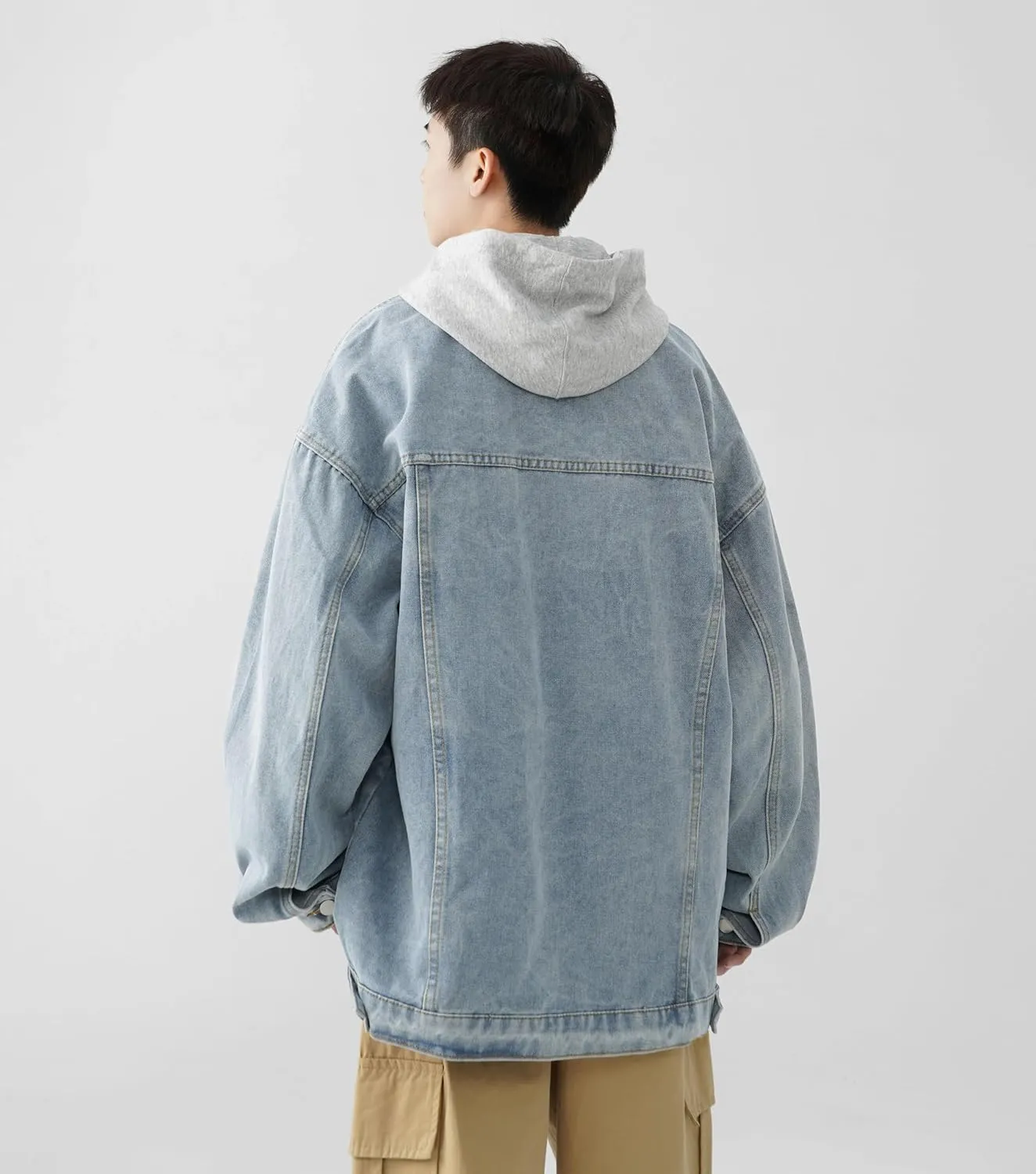 Men's American Spring Casual Denim Jacket for motorcycle riding