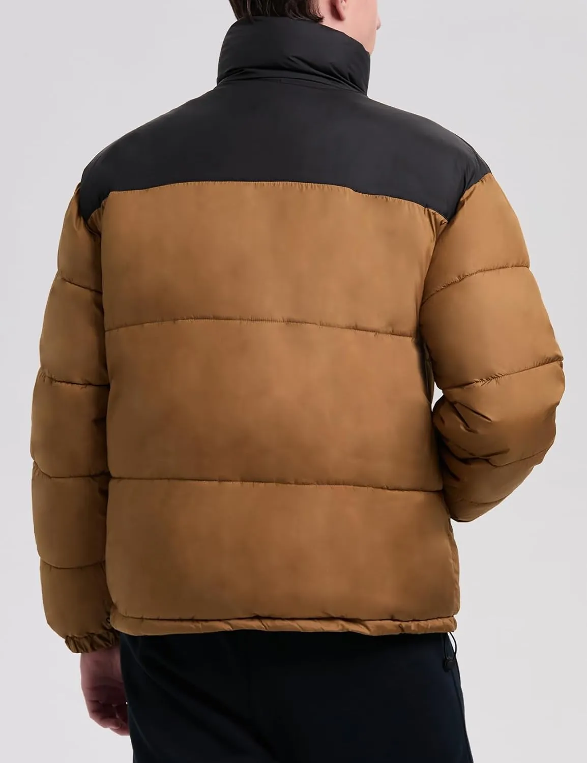 Mens Puffer Jacket Winter Warm Lightweight Puffy Coats Waterproof Long Sleeve Zip Up Quilted Parka Jackets