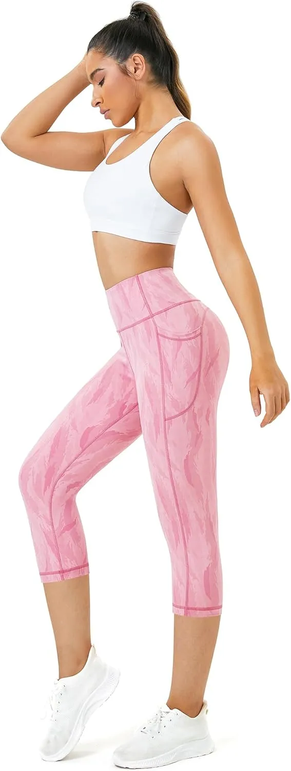 Munvot Womens Leggings Tummy Control Yoga Pants,Capri Leggings for Women high Waisted Leggings