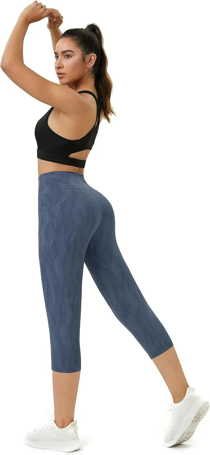 Munvot Womens Leggings Tummy Control Yoga Pants,Capri Leggings for Women high Waisted Leggings