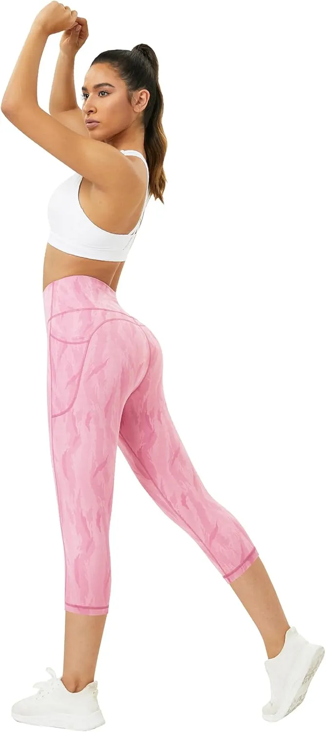 Munvot Womens Leggings Tummy Control Yoga Pants,Capri Leggings for Women high Waisted Leggings
