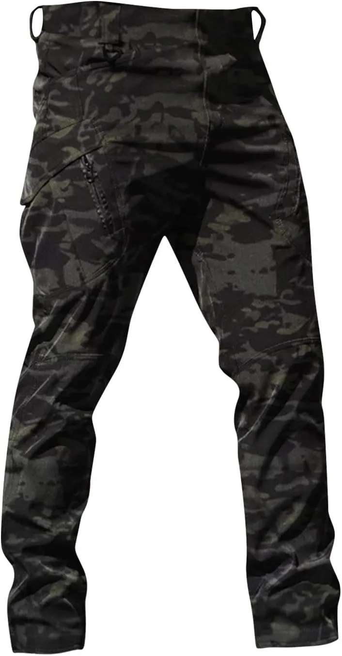 Tactical Pants for Men Stretch Ripstop Waterproof Utility Cargo Hiking Pants Lightweight Work Pant Fishing with Pockets