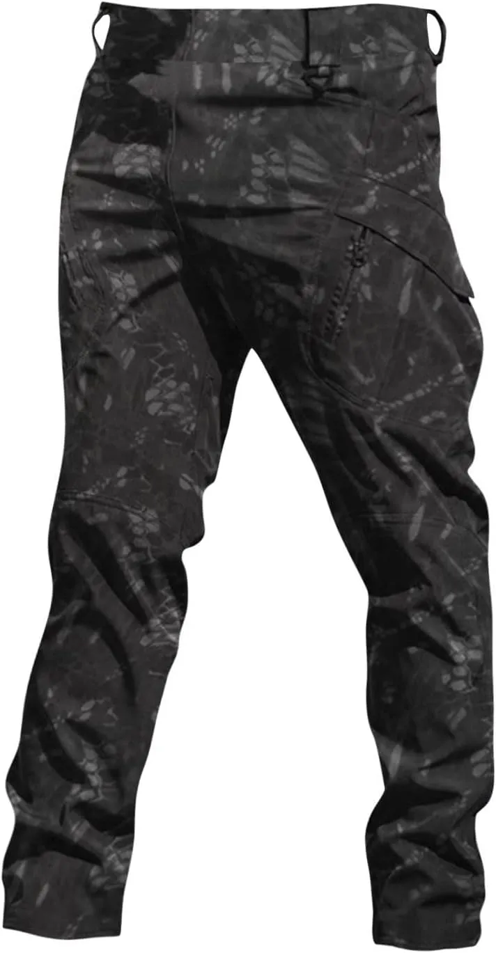 Tactical Pants for Men Stretch Ripstop Waterproof Utility Cargo Hiking Pants Lightweight Work Pant Fishing with Pockets
