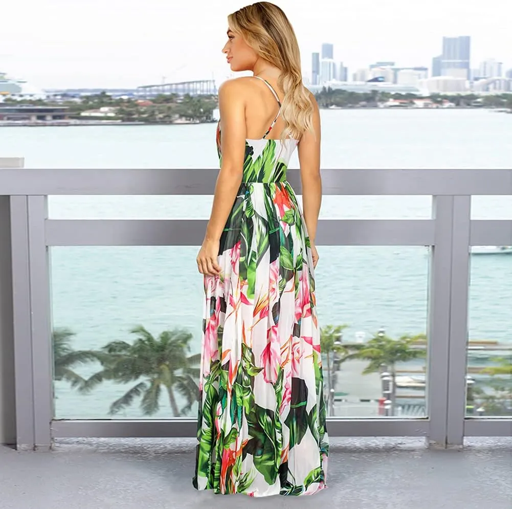Women Transformer Convertible Multi Way Wrap V-Neck Wedding Bridesmaid Dress Halter Ombre Floral Long Evening Prom Maxi Dress